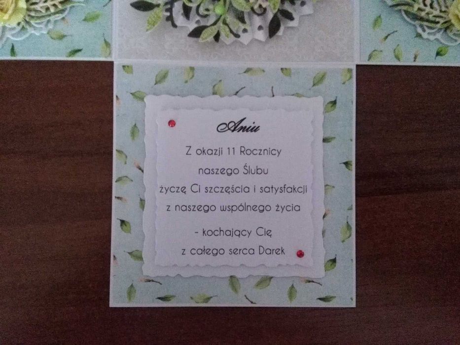 Kartka na jubileusz ślubu, exploding box, kartka eksplodująca