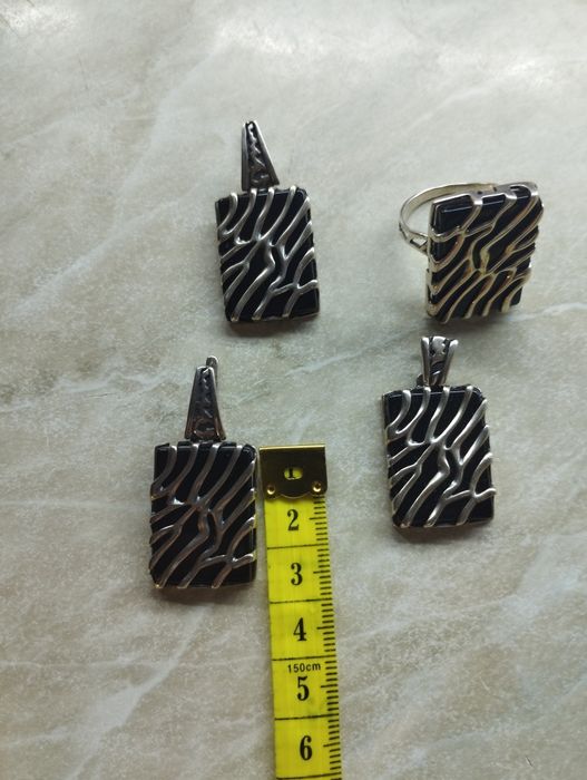 Кольцо и серьги ,подвес серебро