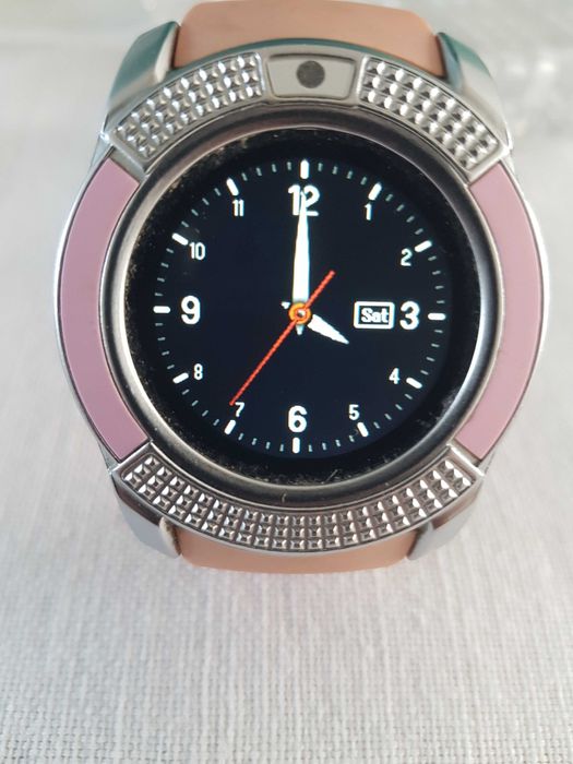 SMARTWATCH zegarek RONEBERG rozowy R08 sim kamera