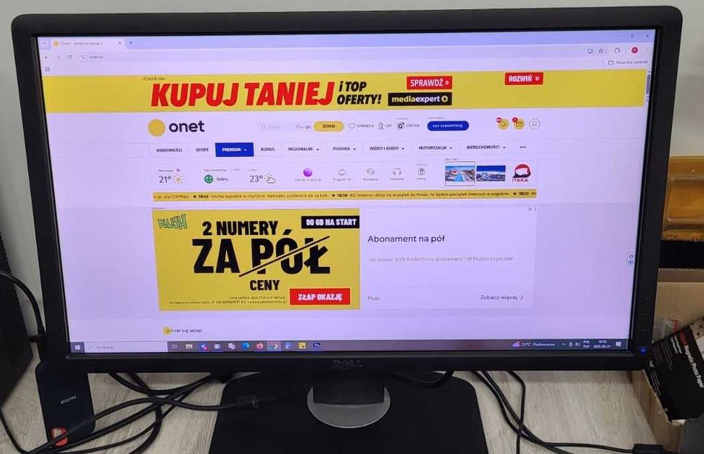 Monitor DELL P2312Ht 23' cale sprawny stan bdb FULL HD