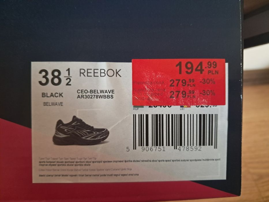 Sprzedam nowe buty Reebok CEO-BELWAVE  AR30278WBBS