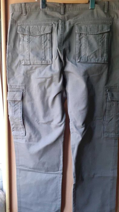 Calças cargo caqui 46 homem