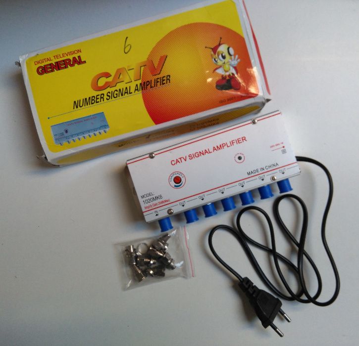 TV Antenna Signal Amplifier, 4- and 6-Output64584417279619123