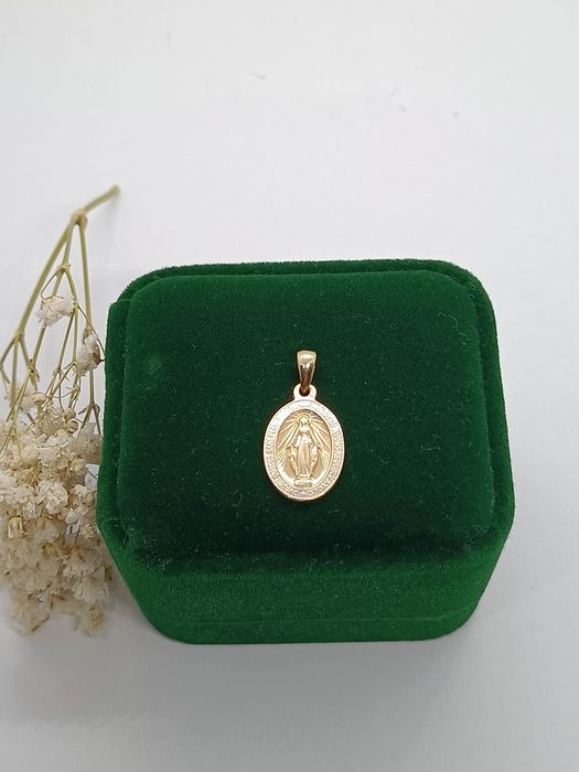 Klasyczna zawieszka medalik ze złota, złoto pr. 585