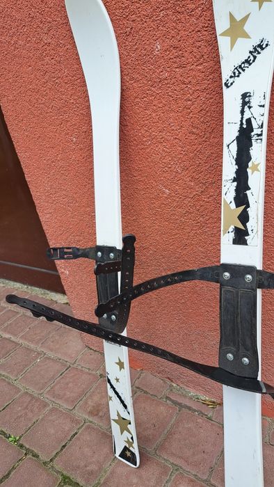 Narty dziecięce na rzepy białe