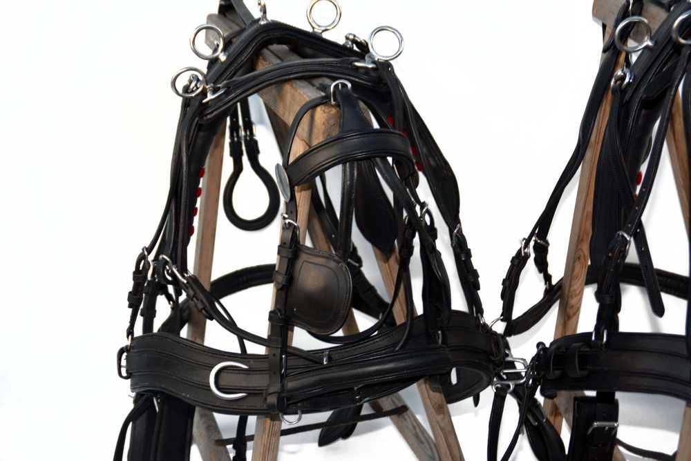 Uprząż na parę kucy shetty profilowane piersi