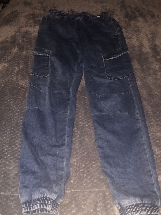 Calças Cargo Azuis Escuro