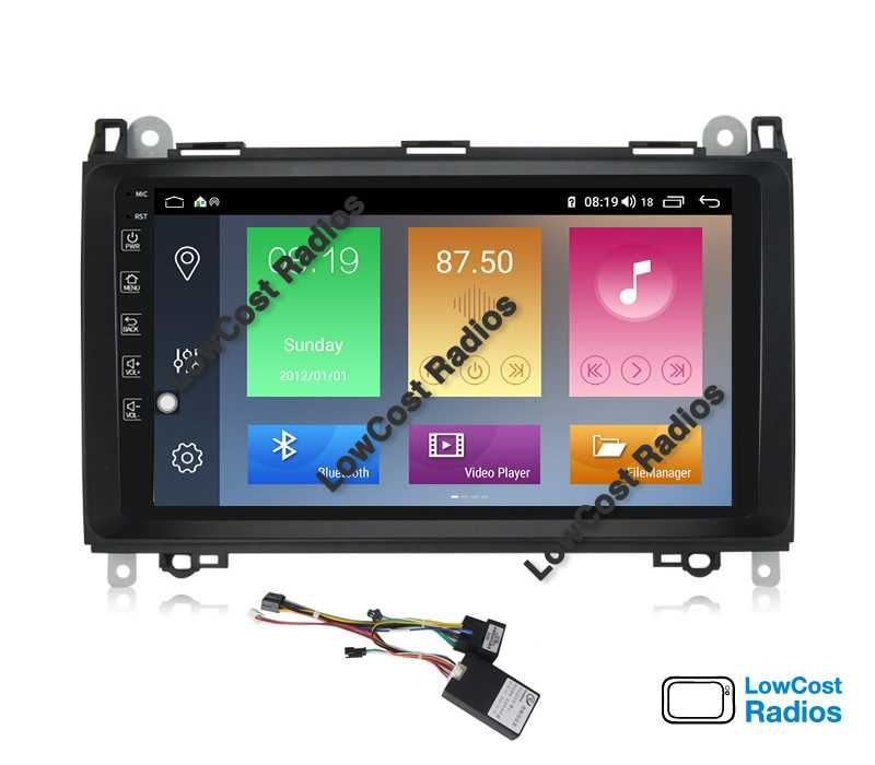 Rádio GPS 9'' Mercedes Benz Classe A e B, Vito, Sprinter — ANDROID 15 | CARPLAY • ANDROID AUTO