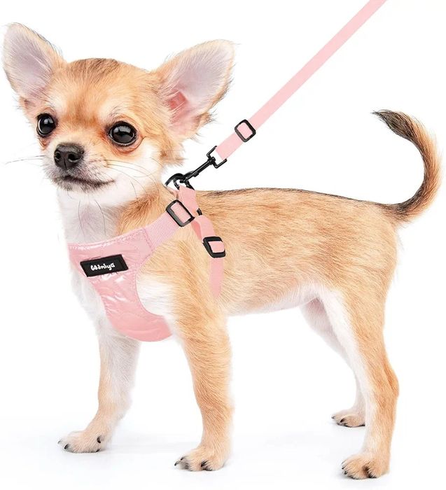 Wdmiya - Regulowane Szelki dla Psa Kota ze Smyczą 130 cm Rozm.XL róż