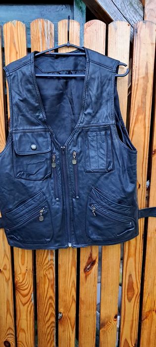 Skórzana kamizelka motocyklowa