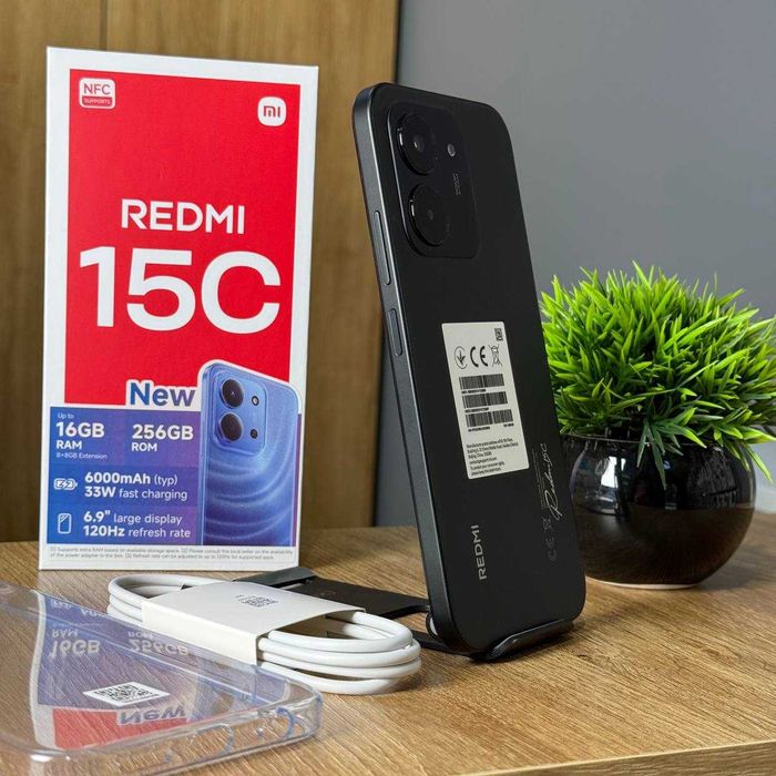 НОВИЙ Телефон Xiaomi Redmi 15C 8/256Gb Black 6000 мАh Купити Смартфон