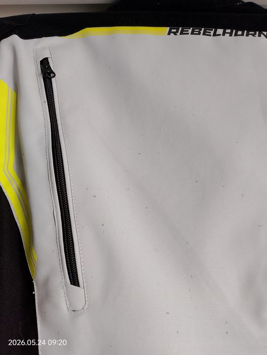 Kurtka tekstylna REBELHORN BORG BLACK/GREY/FLO YELLOW czarny szary żółty fluo