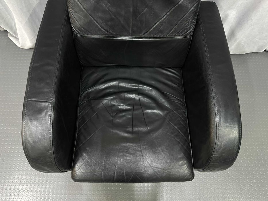 М'яке чорне шкіряне крісло-реклайнер/шкіряні крісла/меблі з Європи