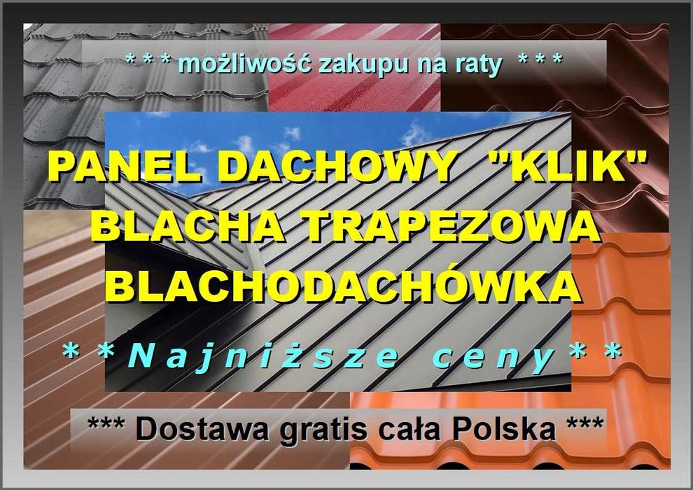 Panel dachowy "klik – na rąbek"  producent dostawa gratis promocja