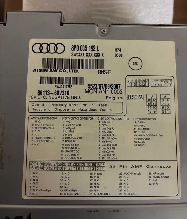 Audi Navigation Plus RNS-E DVD - Audi