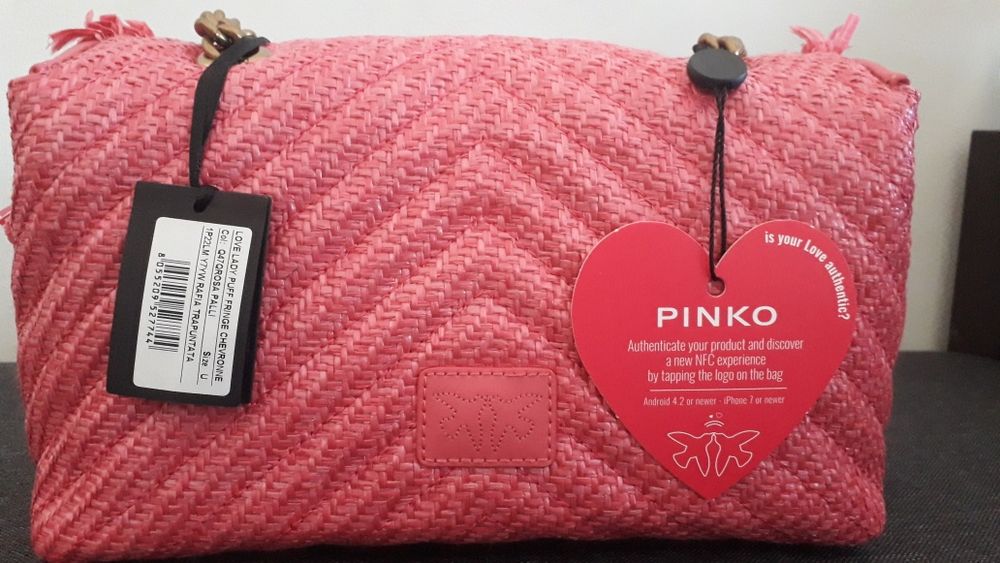 PINKO Love Lady Puff Fringe Chevronne