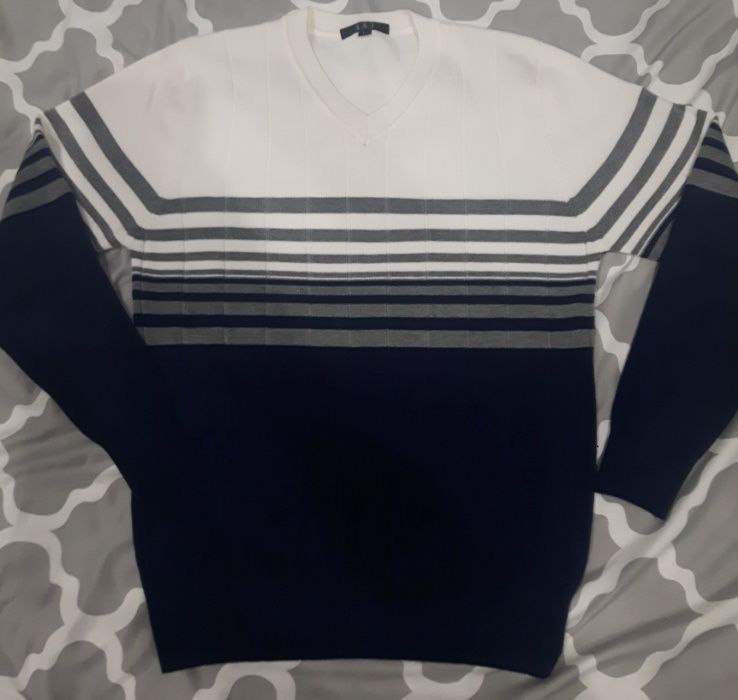 Męski Sweter W Paski - NOWY !!!