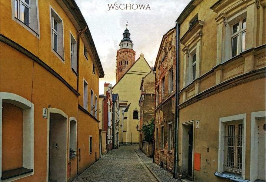 Wschowa uliczki kartka pocztowa 2022