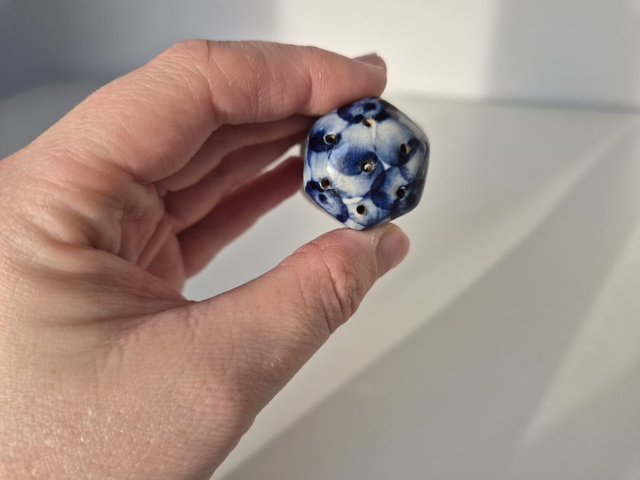 Pojemnik na przyprawy fajans Włocławek kobalt