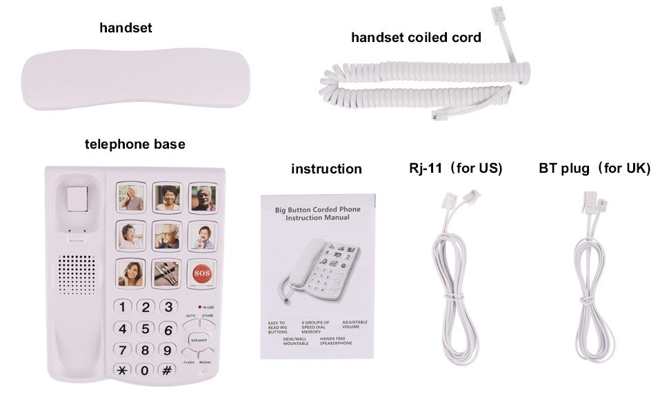 Telefon stacjonarny z regulowaną dużą głośnością