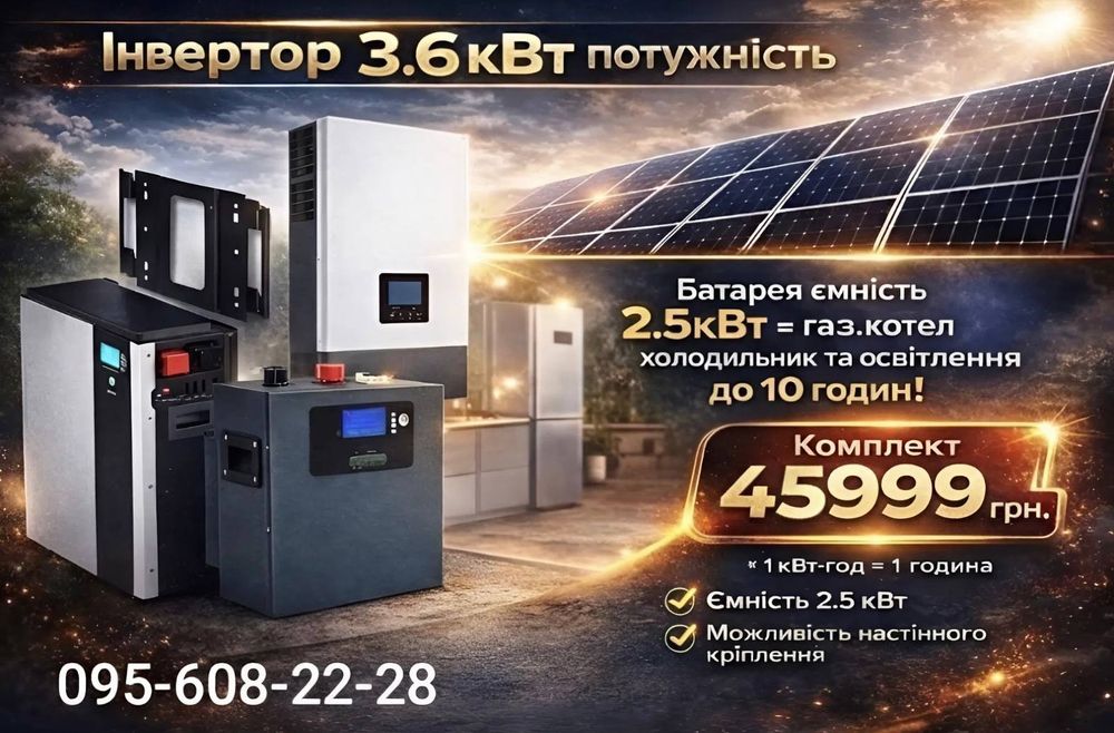 Сонячні панелі, станція безперебійного живлення