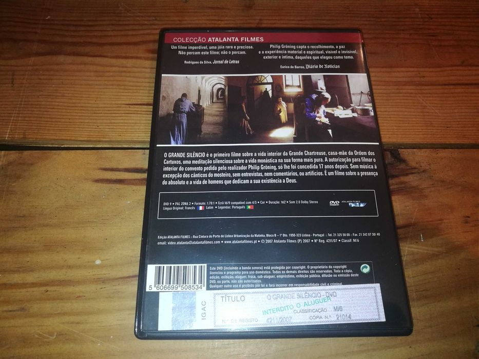 O GRANDE SILÊNCIO	DVD (legendagem em Português)