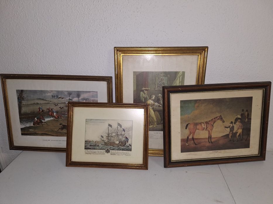 Lote 4 quadros antigos