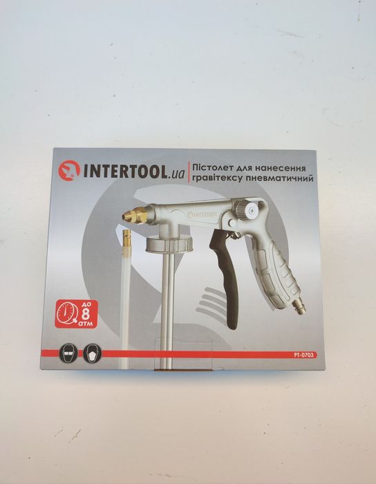 Пистолет для нанесения гравитекса  пневматический  INTERTOOL PT-0703