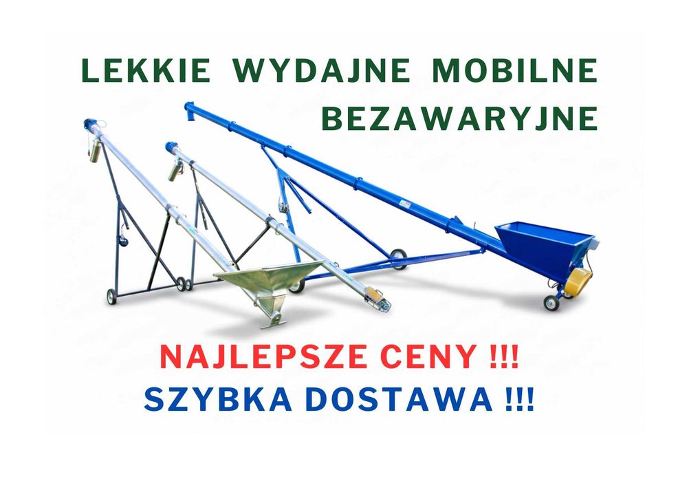 SILNIK W OSI * OCYNK Podajnik ślimakowy fi 105 fi 125 Żmijka do zboża Przenośnik ślimakowy Podajnik do zboża kul-met także żmijka pionowa
