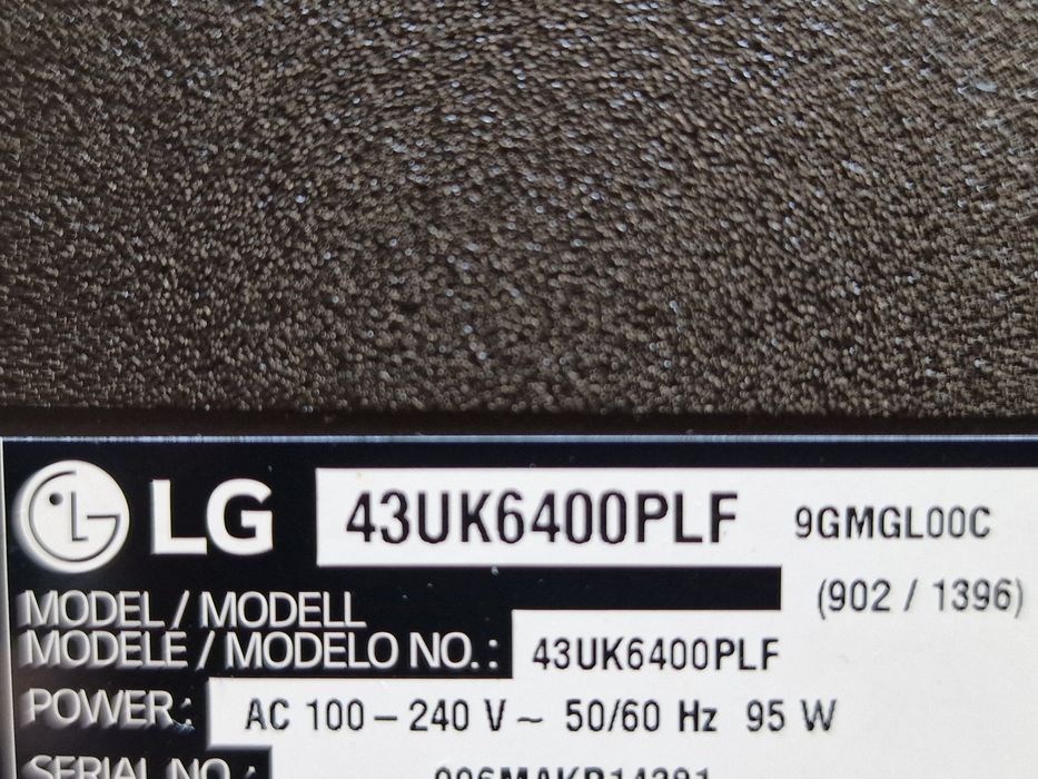 Telewizor LG 43 cali DVB-T2 SMART TV WI-FI