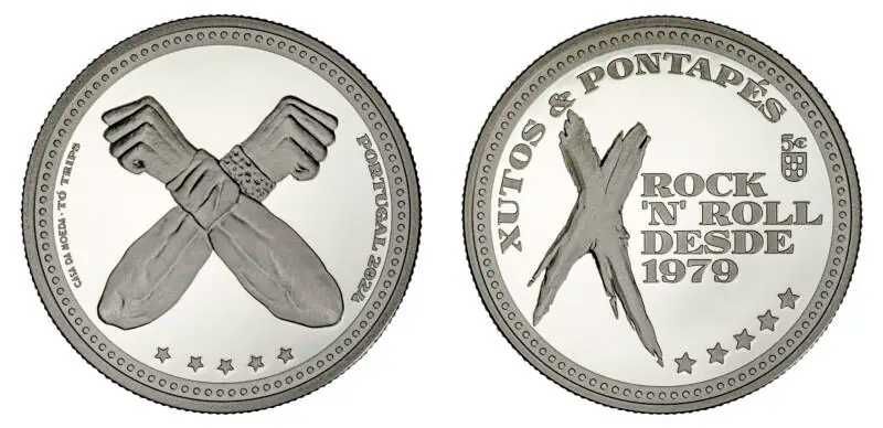 Moeda 5 euro Prata Proof, Xutos & Pontapés