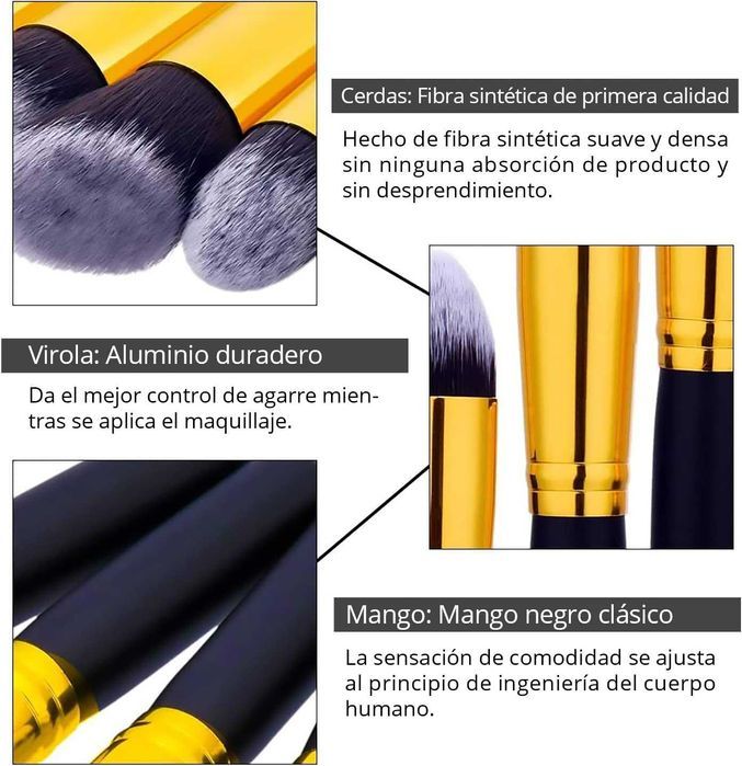 Pó Facial Blush Conjunto de pincéis de maquilhagem com esponja liquidi