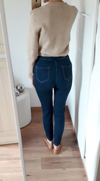 TkMaxx Blue Spice jeansy rurki skinny z wysokim stanem granatowe 38