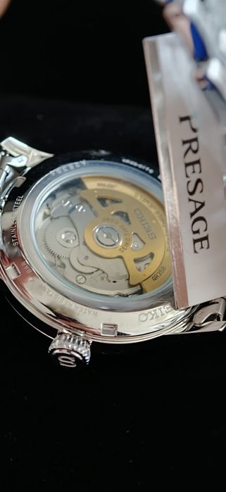 Zegarek męski Seiko SRPE15J1 Presage Automatic Zielony