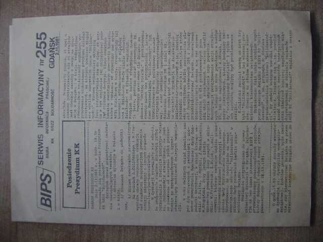 Starocie z PRL Solidarność '80 Zestaw 8 różnych biuletynów informacyjn