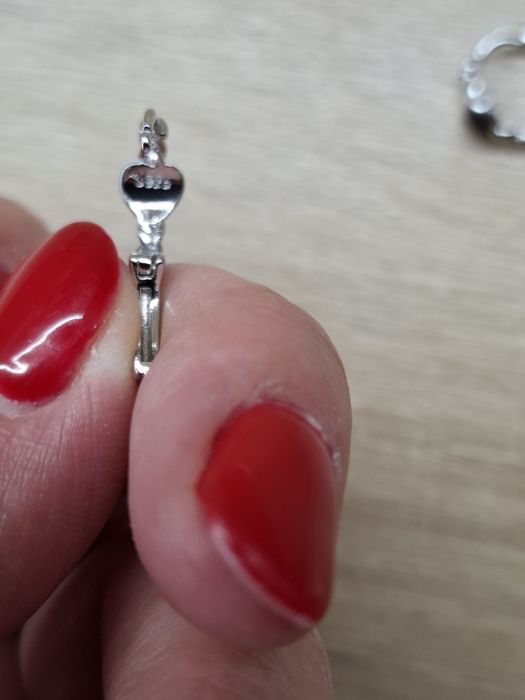 Сережки срібло срібні кільця сердечко серце 925