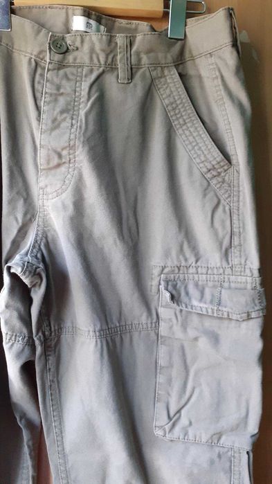 Calças cargo caqui 46 homem