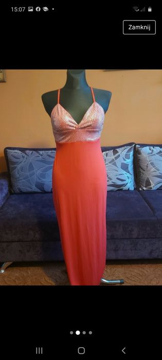 Sukienka czerwona Bon Prix