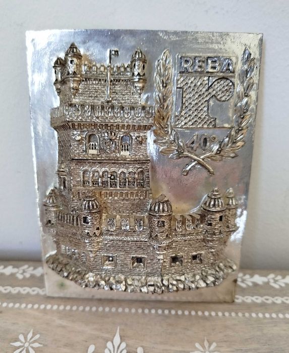Antiga Placa "Torre de Belém", folha de Prata