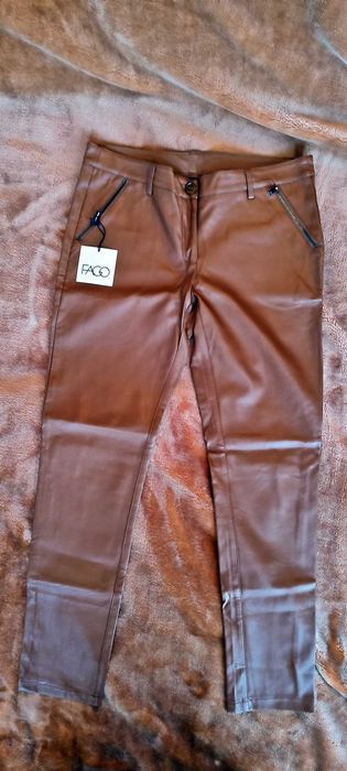 spodnie eko skóra