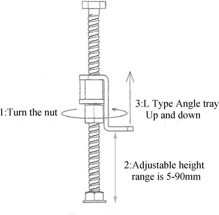 Zestaw 10 uchwytów do płytek 2–9,5 cm stal nierdzewna, regulacja