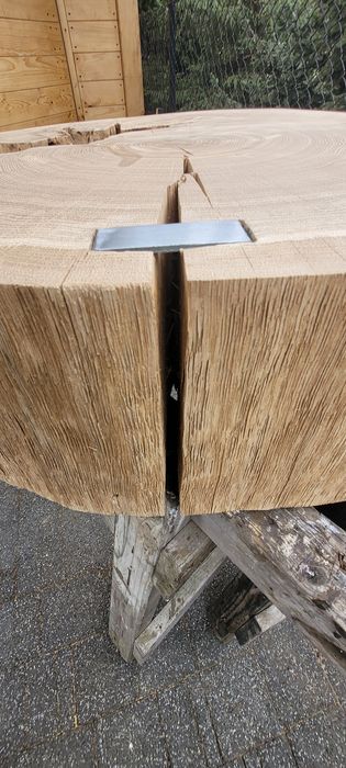 Plastry dębowe-lite około 80cm /20 cm grubość.