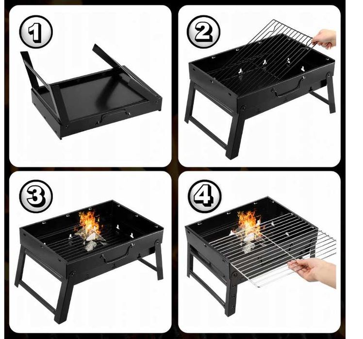 Grill turystyczny 36x29x7