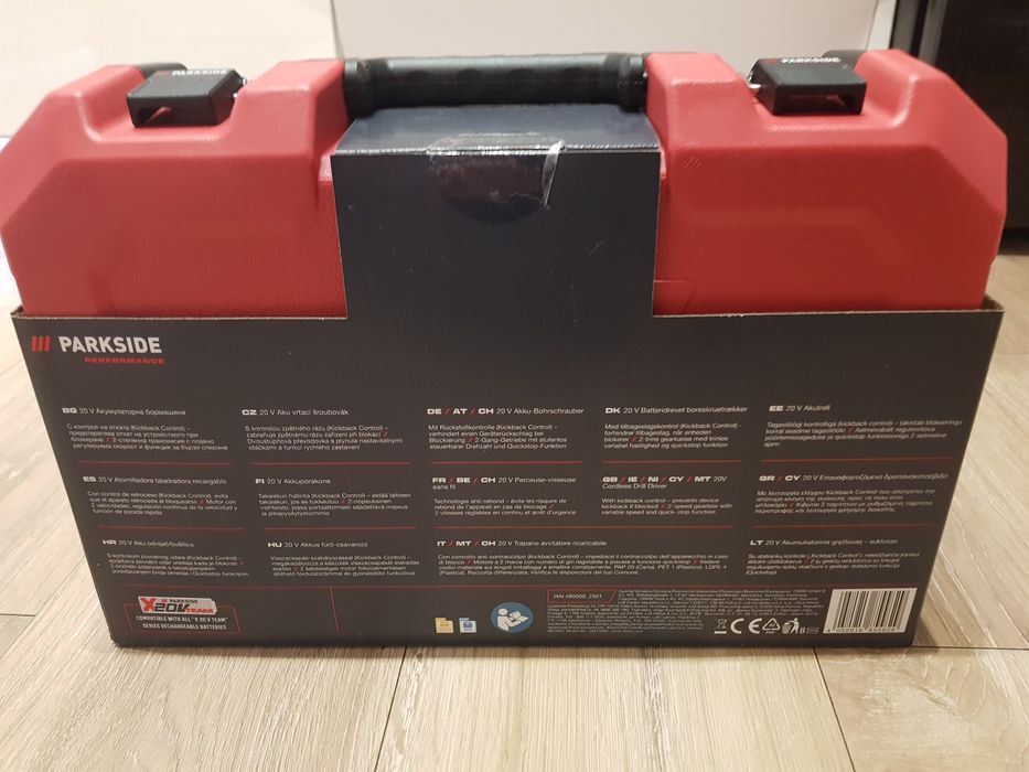 Wkrętarka Parkside performance 20V LI C4 komplet  Gwarancjia