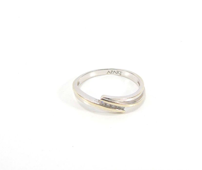 Pierścionek z białego złota 585 Z BRYLANTAMI R:11 Lombard Żuromin