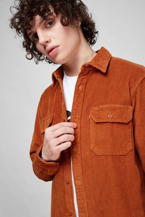 ОРИГІНАЛ Levi's левайс левіс Jackson worker руда вельветова сорочк 2ХЛ