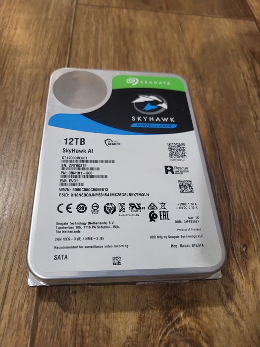 GWARANCJA HDD 12TB SEAGATE SkyHawk AI ST12000VE001 dysk do monitoringu