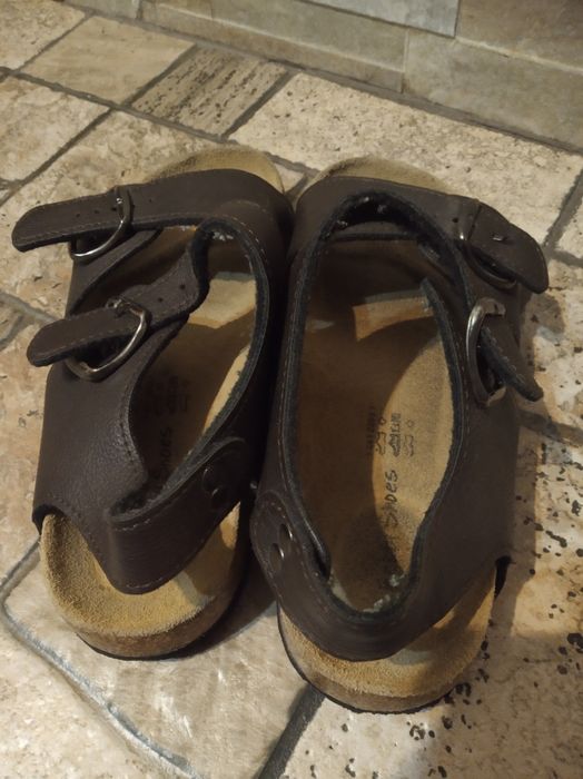 Sandały skórzane brązowe kupione w Deichmann 19,5 cm