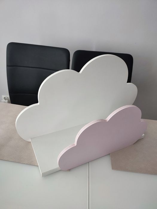 Półka chmurka różowo biała