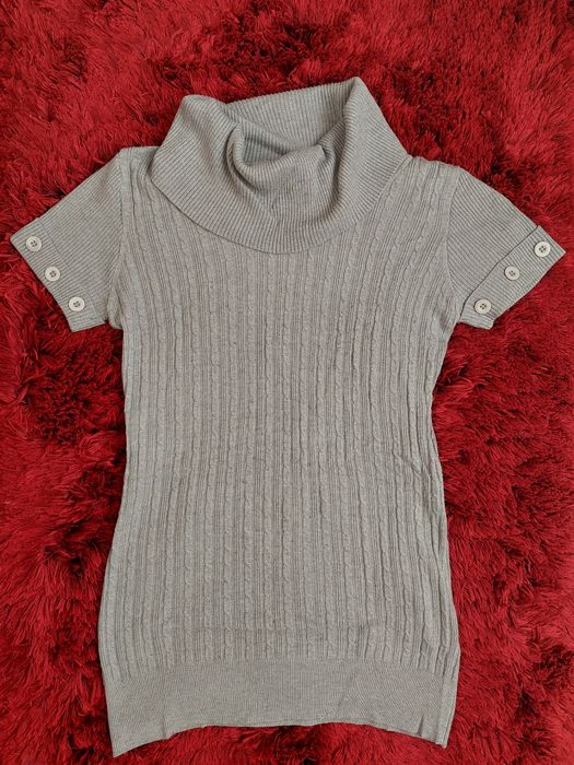 Camisola de malha cinza